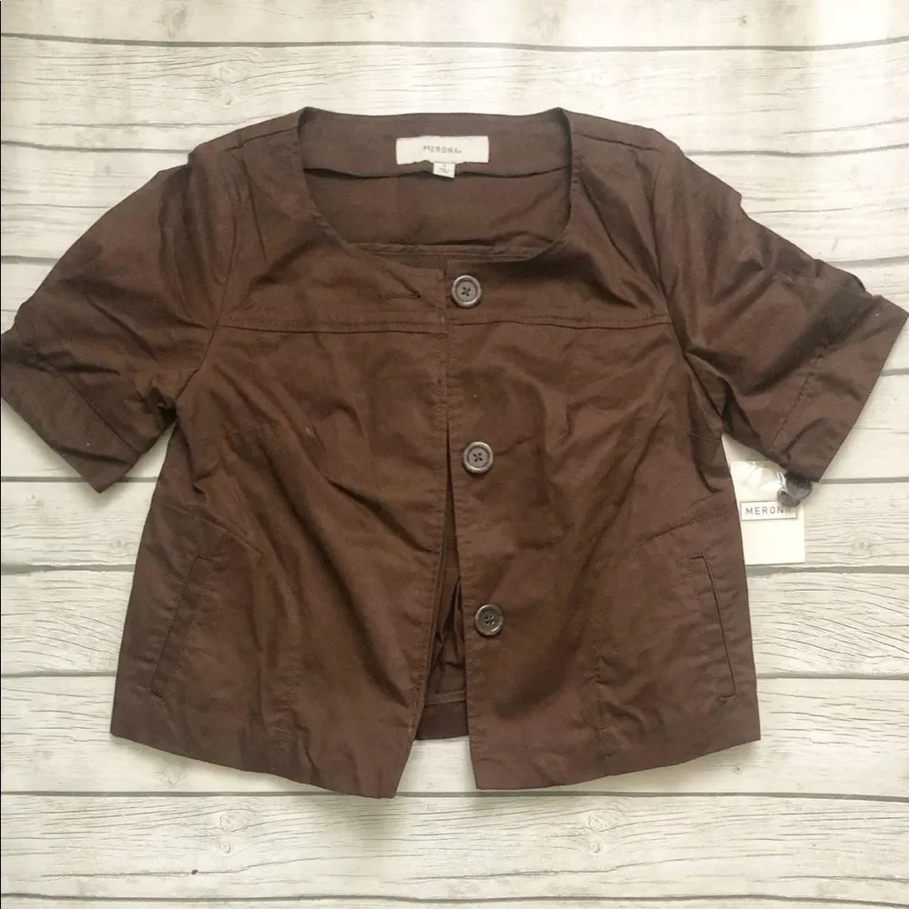 NWT Merona brown jacket-size small